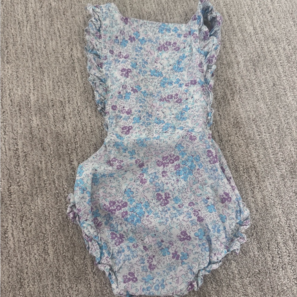 Numi Floral Kids Bodysuit - Blue and Purple